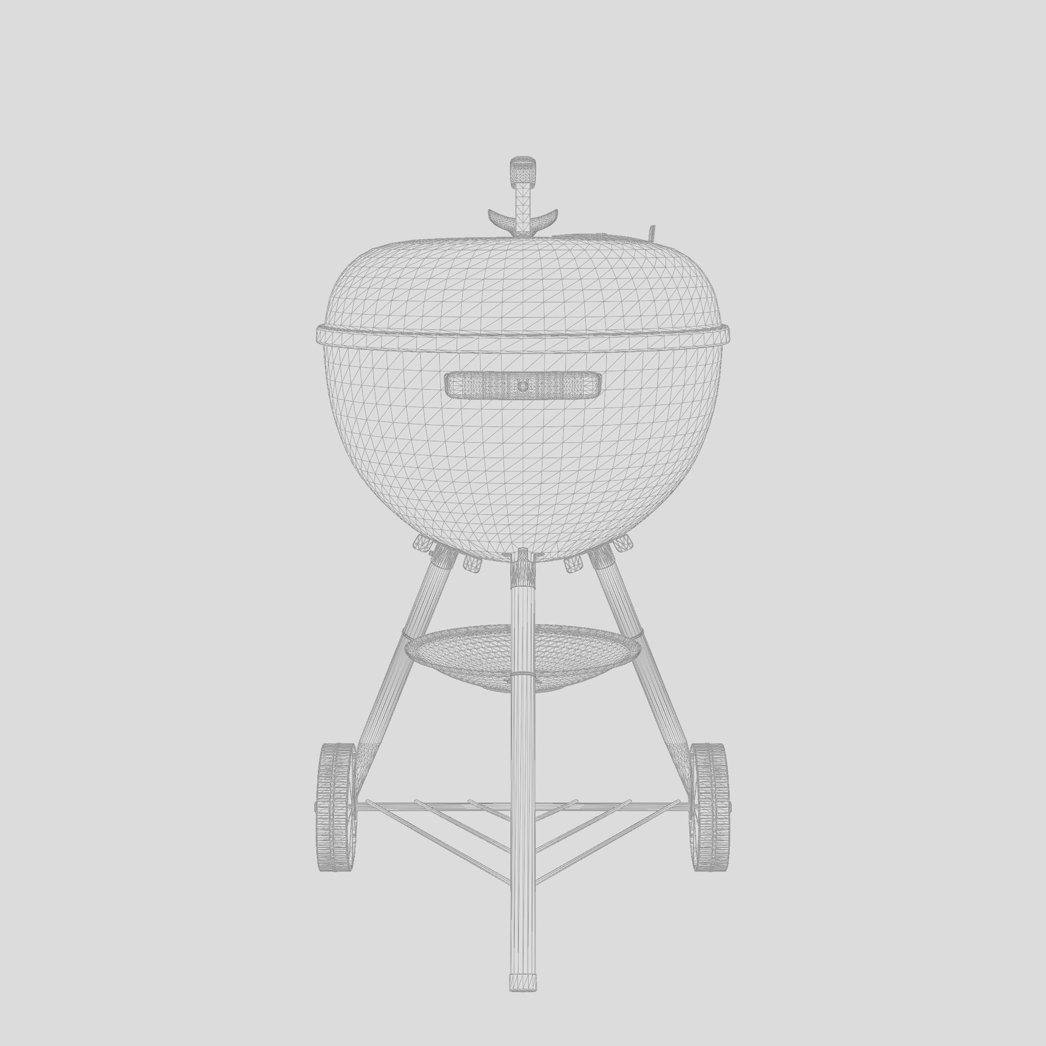 Bar-B-Kettle Barbecue and Grill 3D Model Low-poly 3D model_7