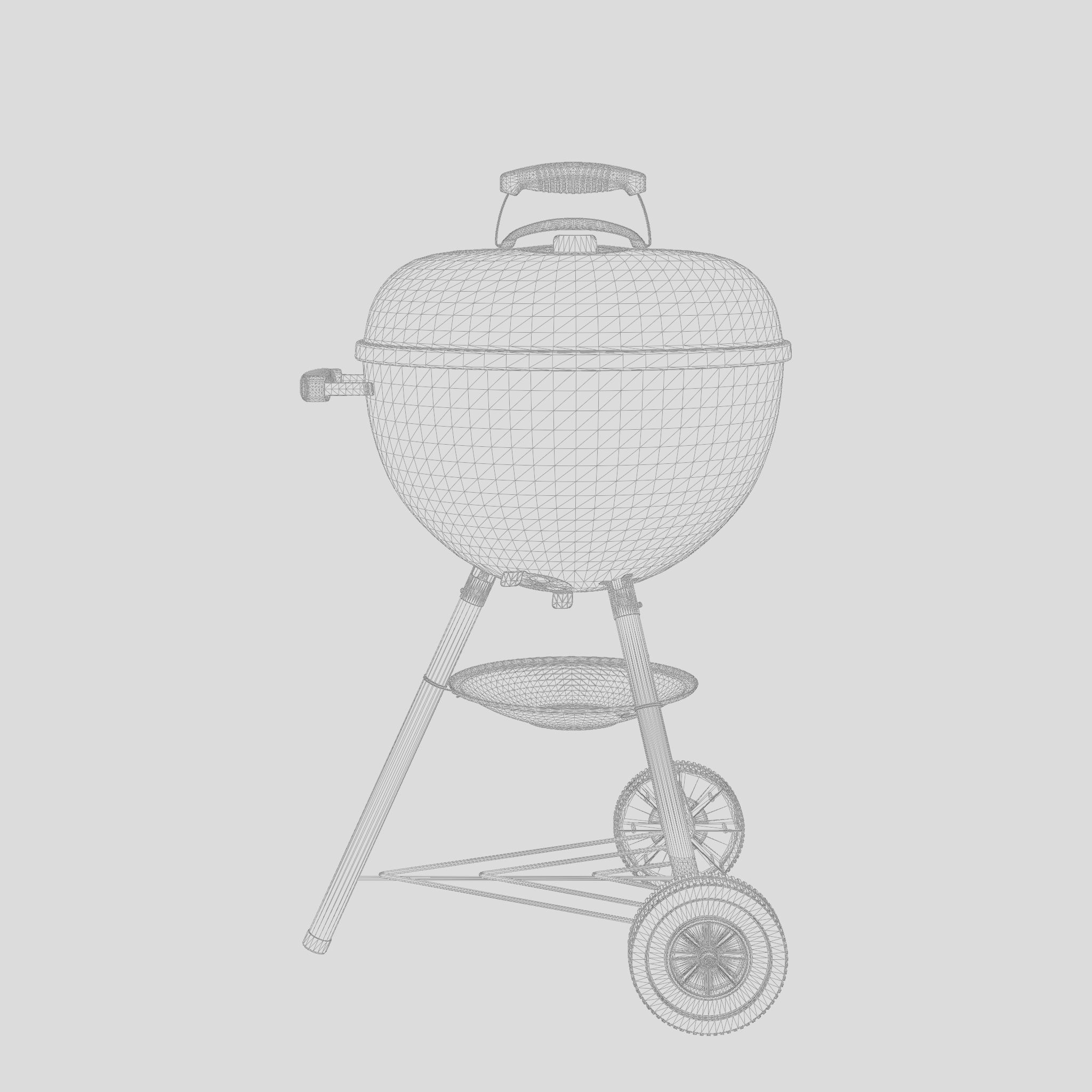 Bar-B-Kettle Barbecue and Grill 3D Model Low-poly 3D model_6