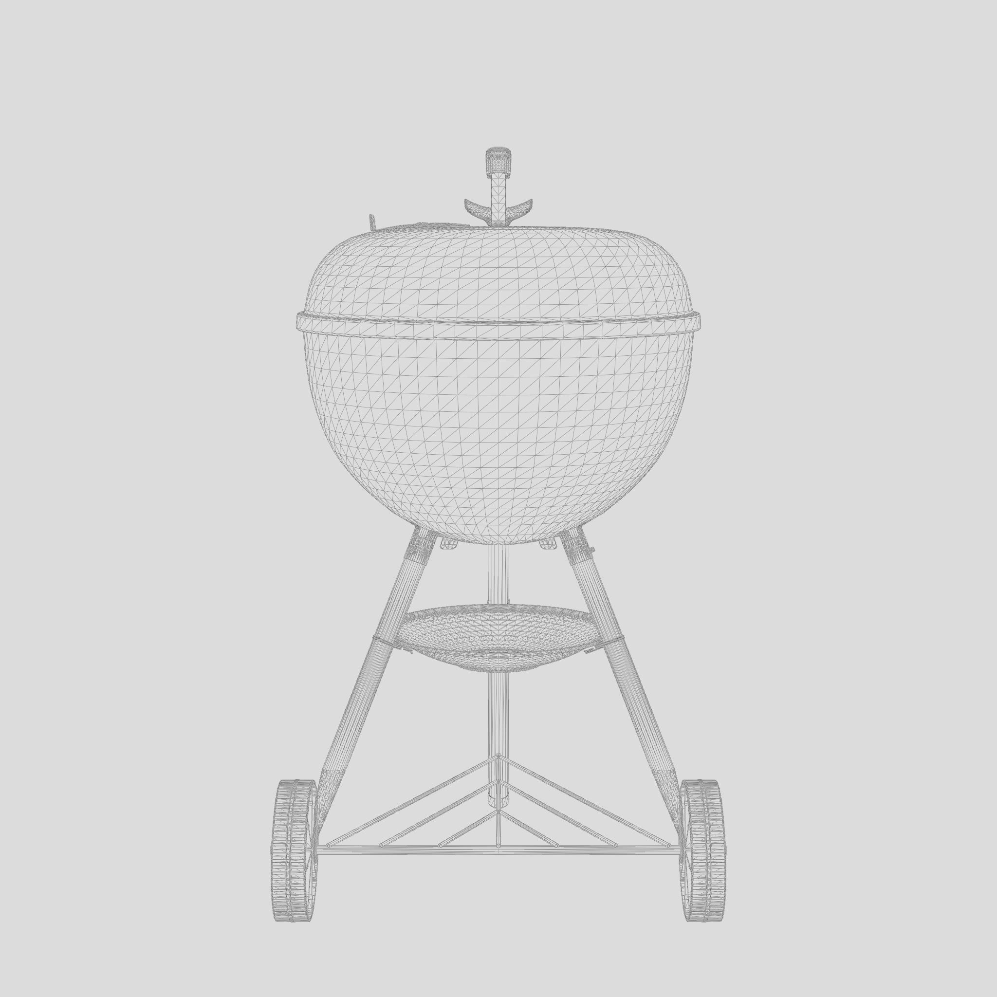 Bar-B-Kettle Barbecue and Grill 3D Model Low-poly 3D model_4