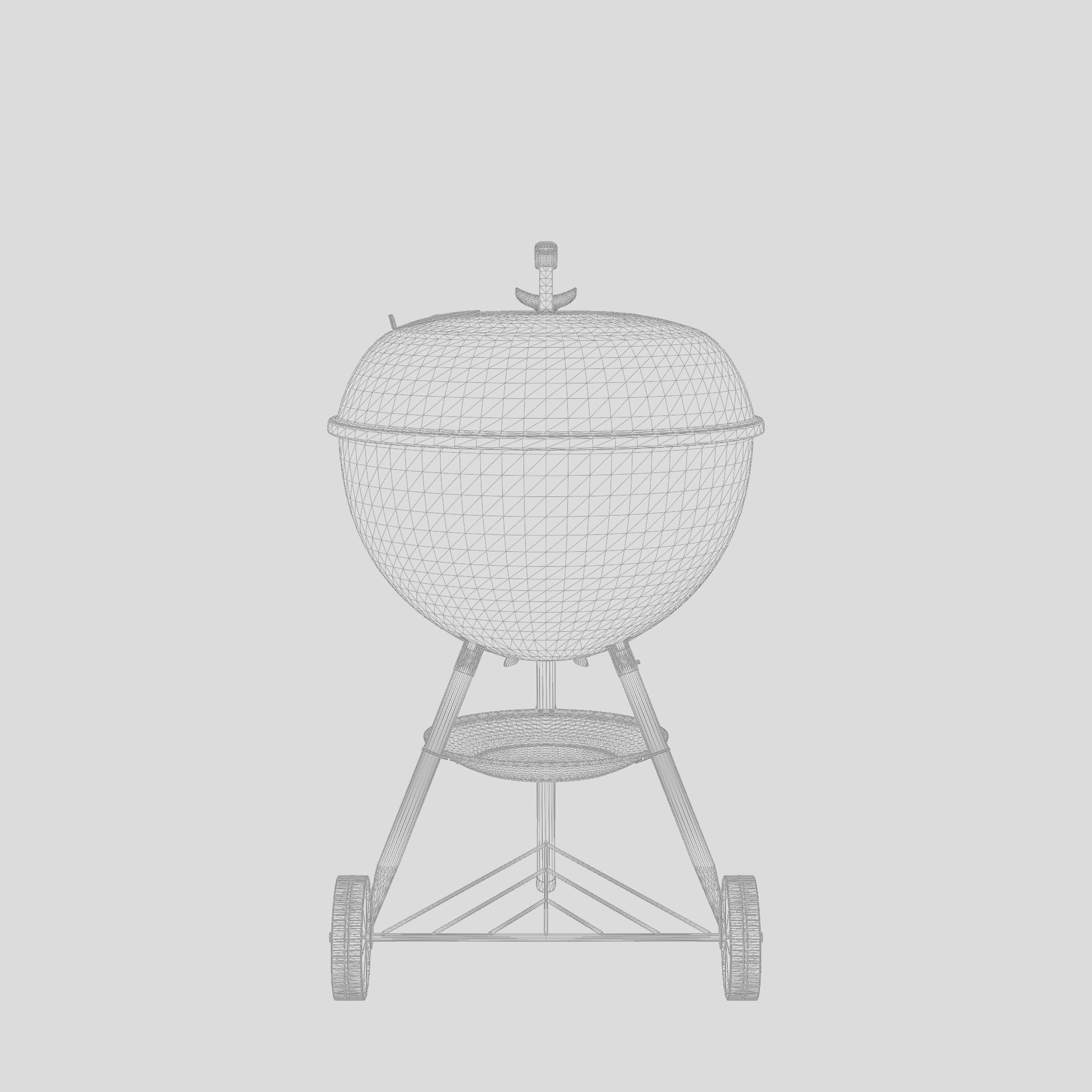 Bar-B-Kettle Barbecue and Grill 3D Model Low-poly 3D model_4