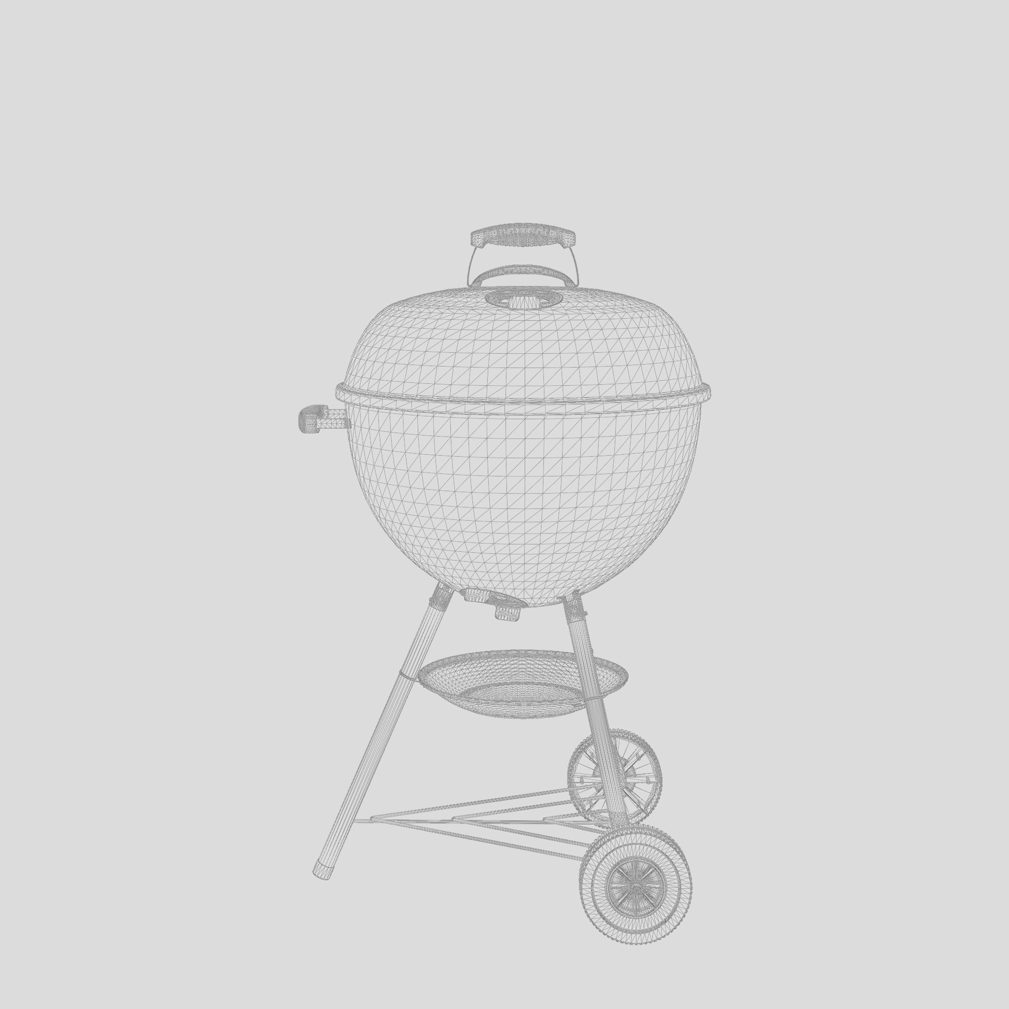 Bar-B-Kettle Barbecue and Grill 3D Model Low-poly 3D model_6
