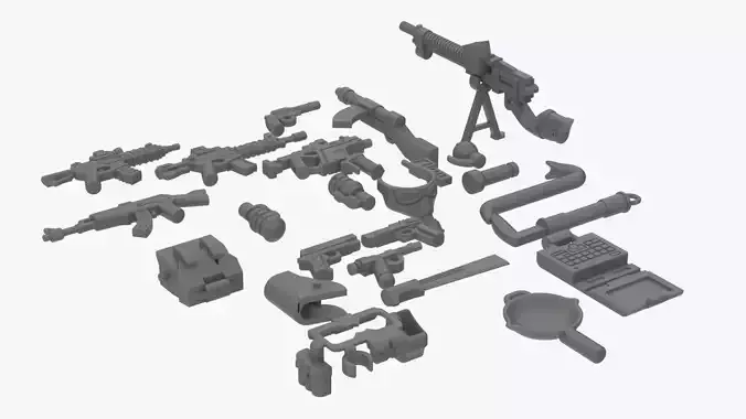 Lego Realsize 3D Scan Weapons Collection