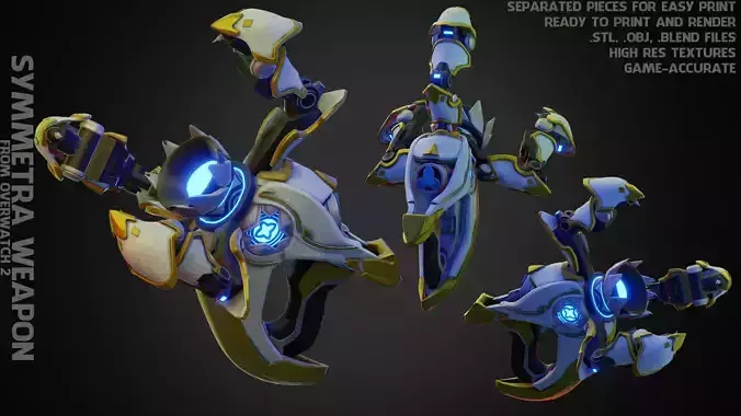 Overwatch 2 Symmetra Weapon for Cosplay 3D print model