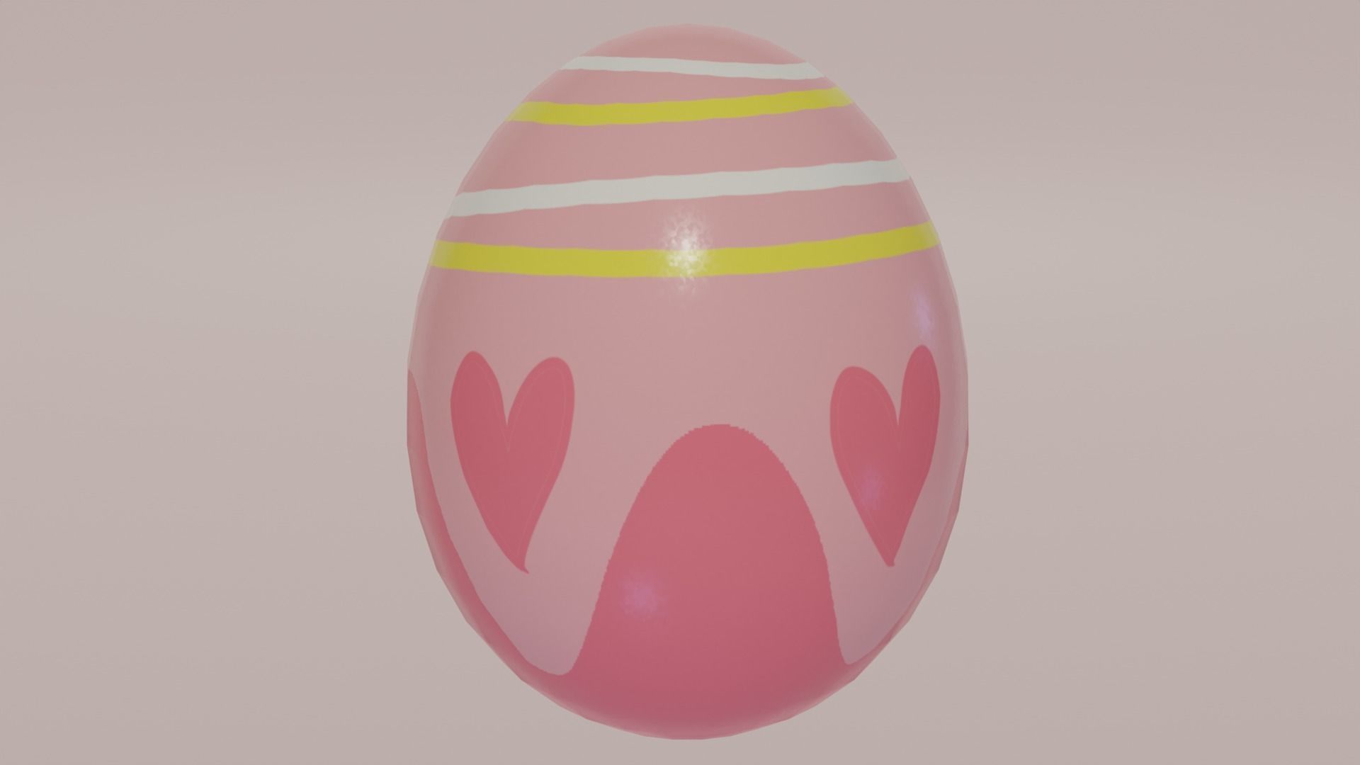 Stylized Easter Eggs Low-poly 3D model_7
