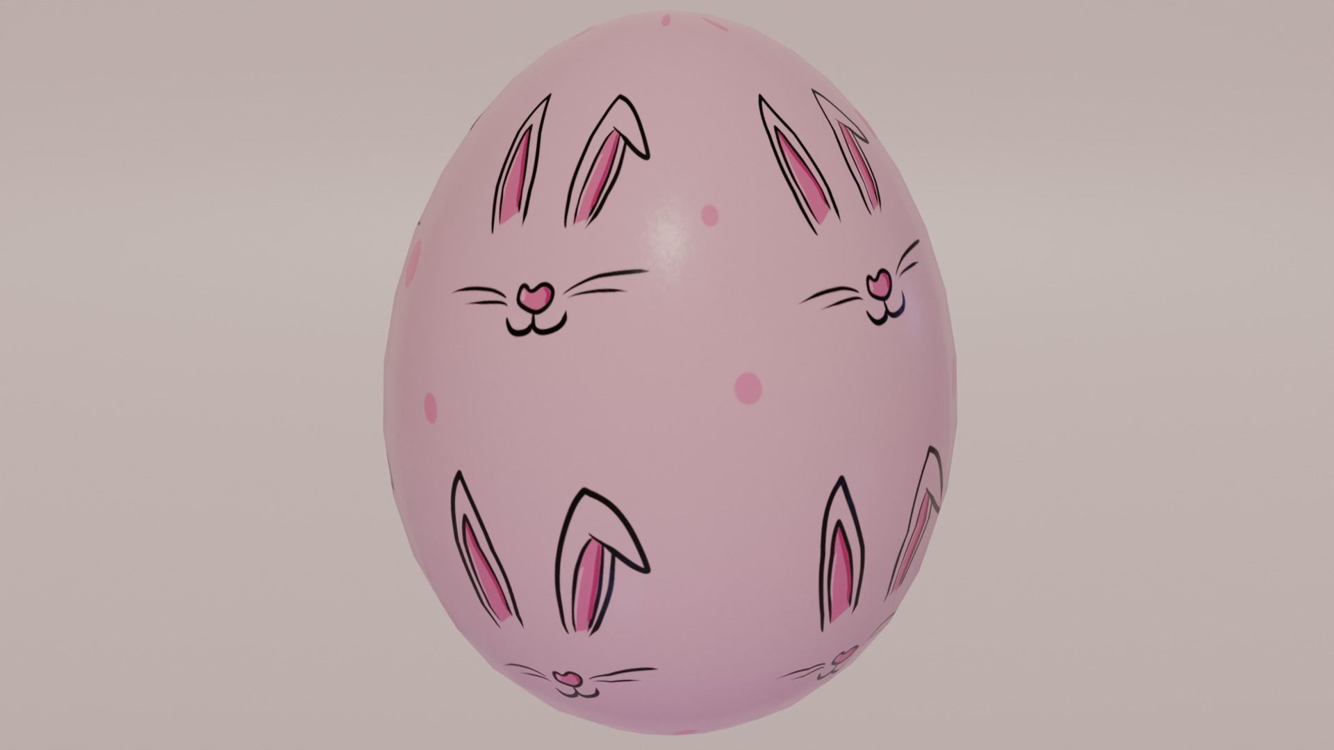 Stylized Easter Eggs Low-poly 3D model_2