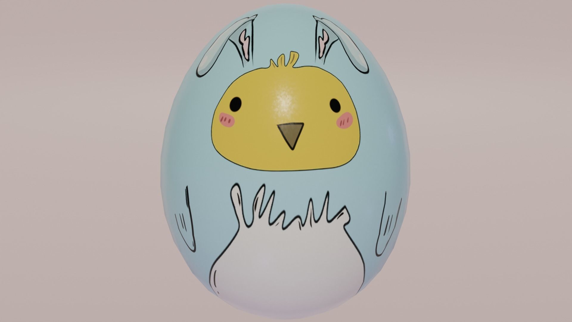 Stylized Easter Eggs Low-poly 3D model_9