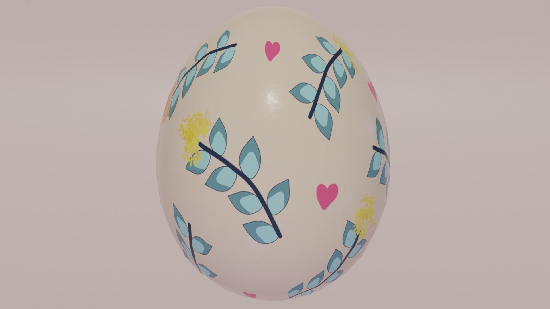 Stylized Easter Eggs Low-poly 3D model_10
