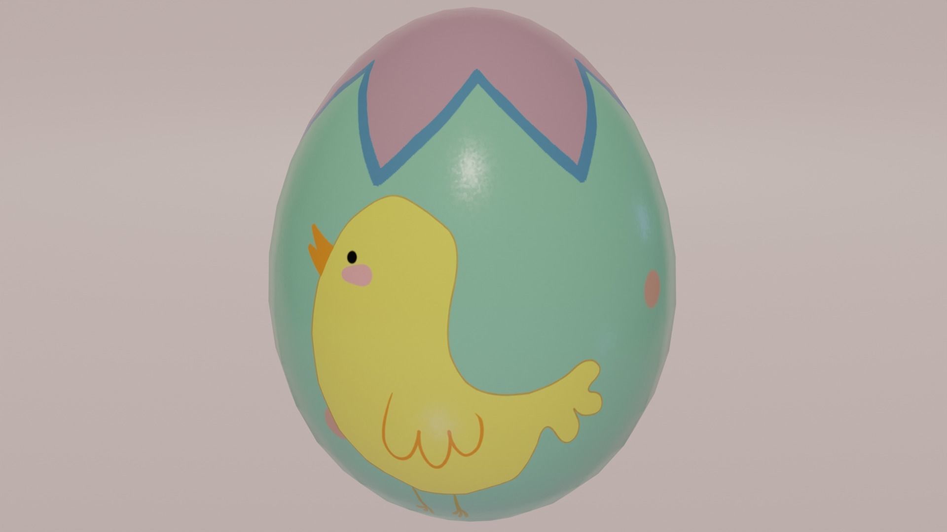 Stylized Easter Eggs Low-poly 3D model_6