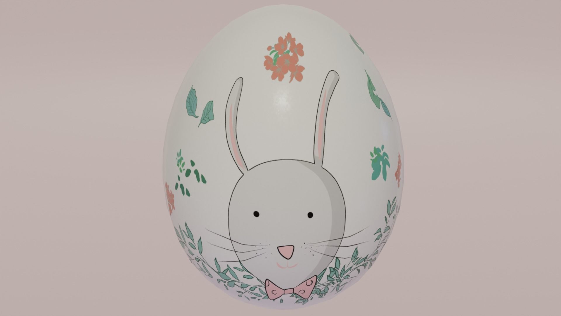 Stylized Easter Eggs Low-poly 3D model_5