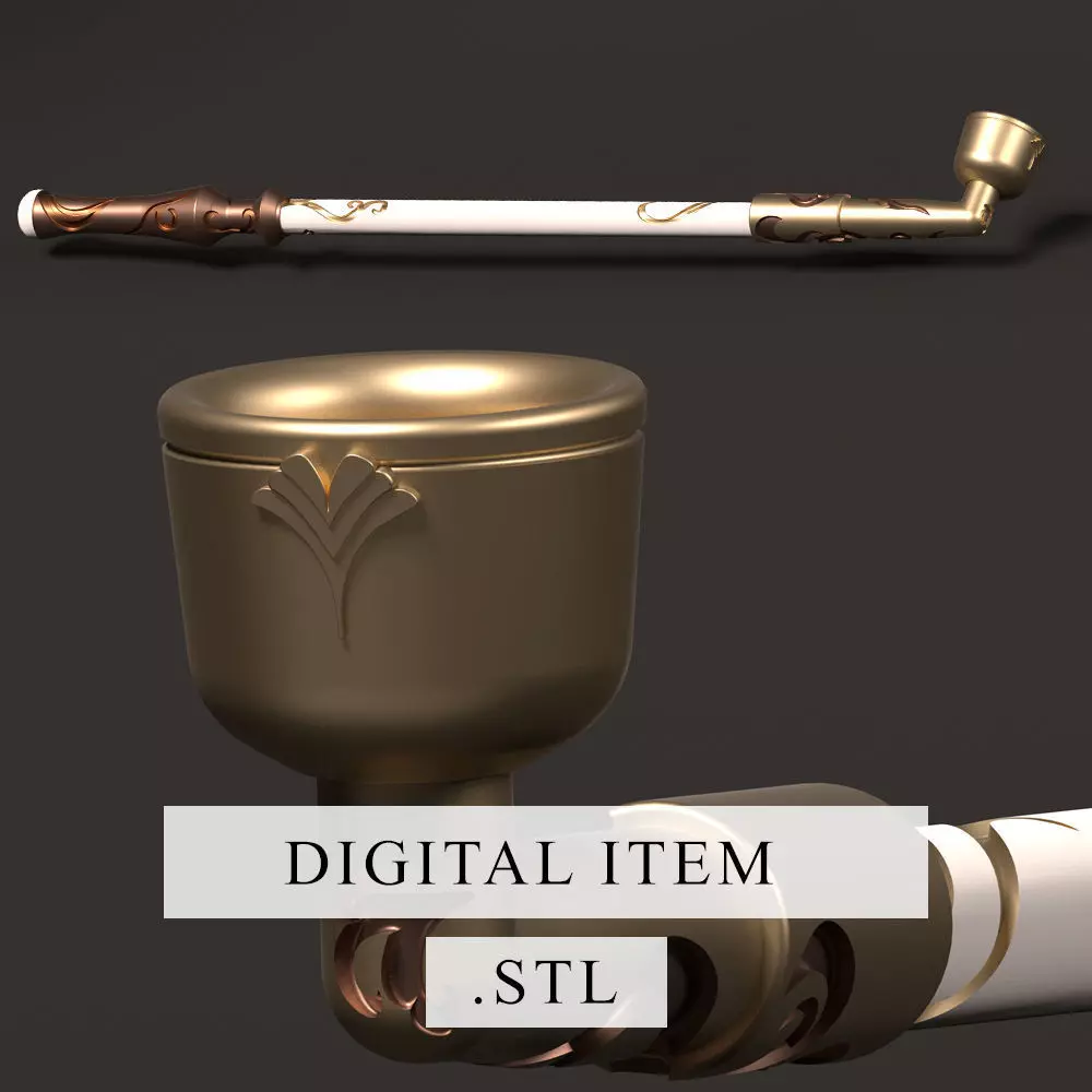 Genshin Impact - Ningguang Pipe - 3d file stl 3D print model