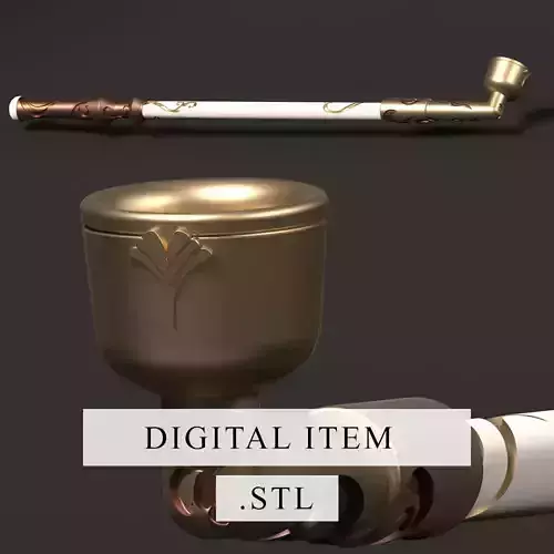 Genshin Impact - Ningguang Pipe - 3d file stl