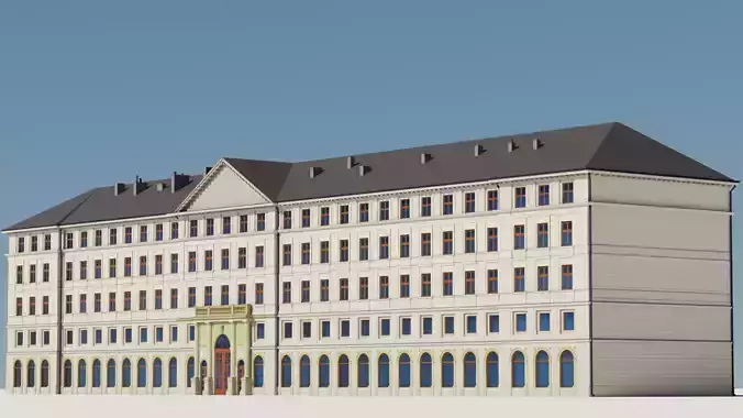 Eastern European Building 012 Low-poly 3D model