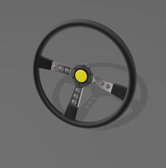Steering wheel for scale model racing cars 3D print model_2