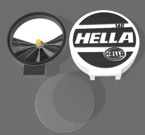 Rallye headlights for scale autos with 10 covers 3D print model_4