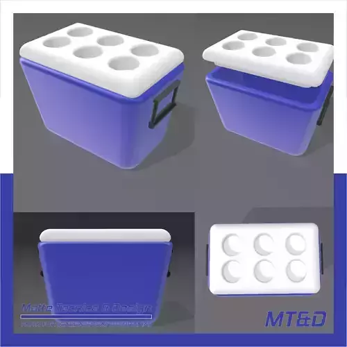 Generic plastic cooler for scale autos and dioramas 