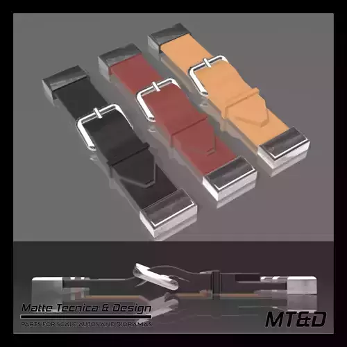 Hood leather strap for vintage race cars 