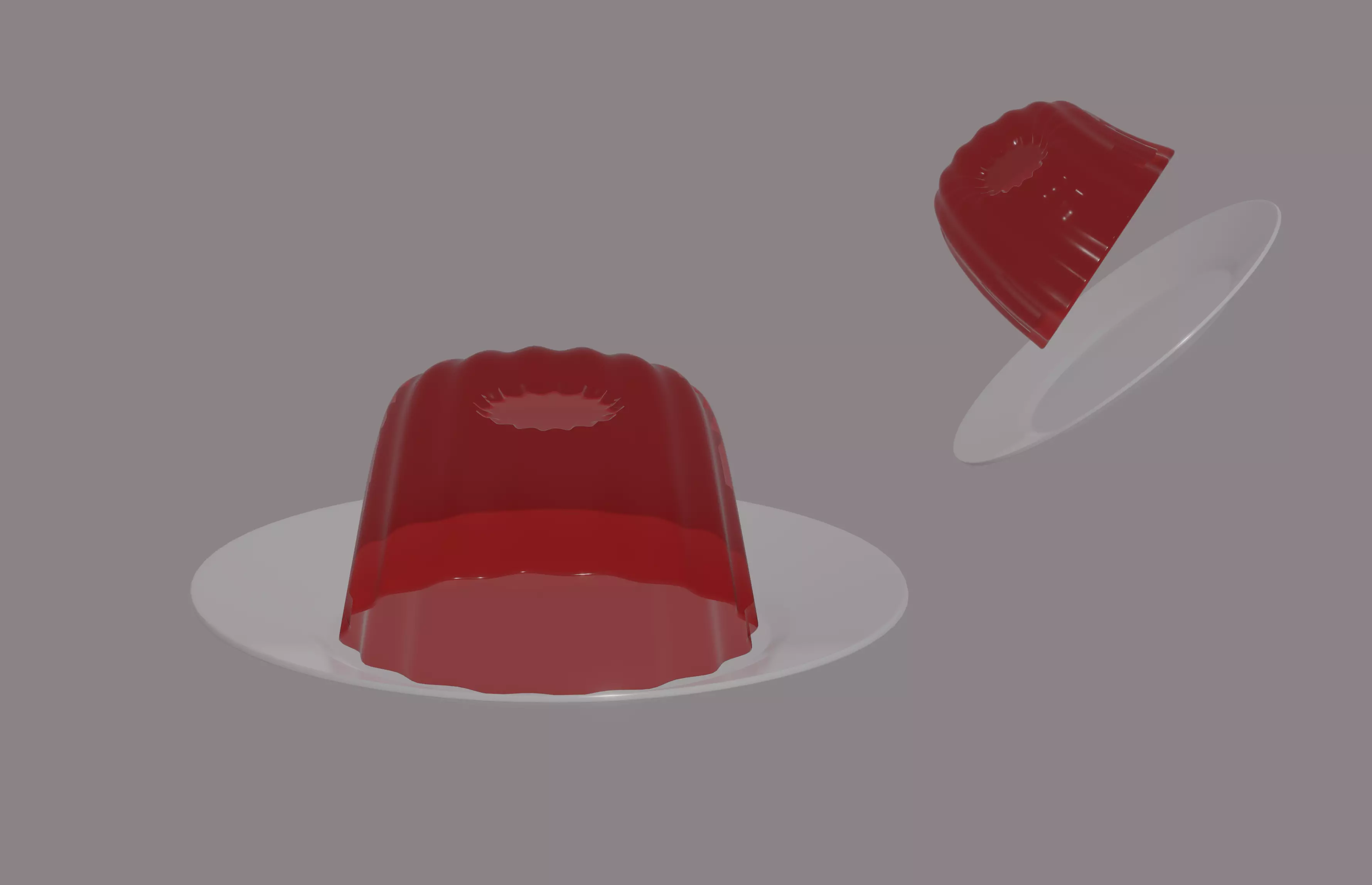 Jelly on plate 3D model
