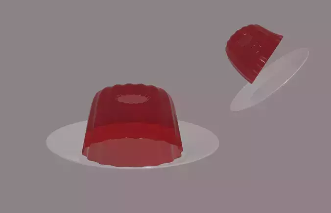 Jelly on plate 3D model