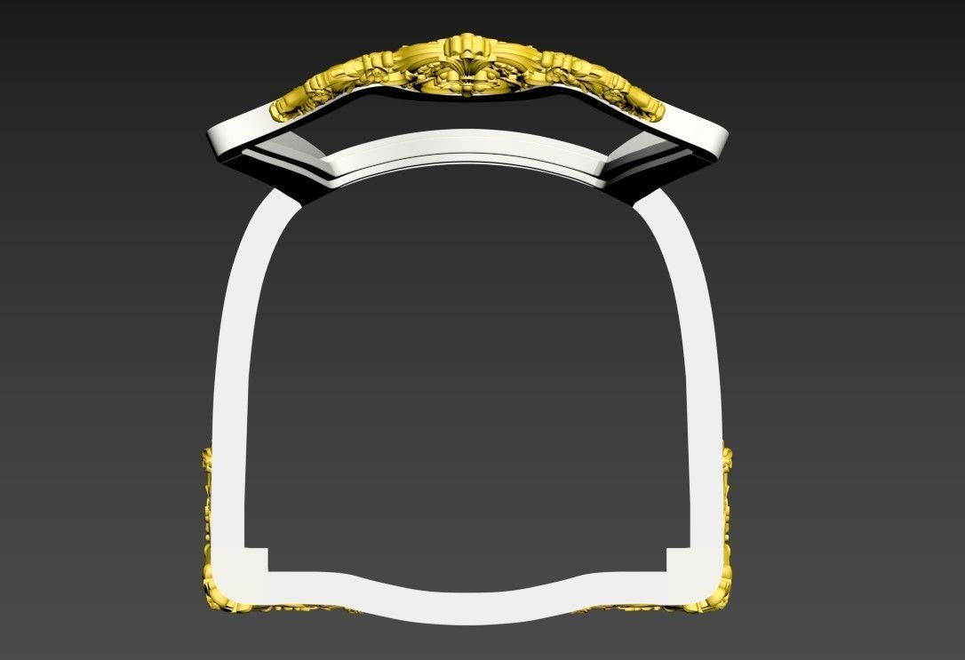 CHAIR-5 gold chair Low-poly 3D model_7