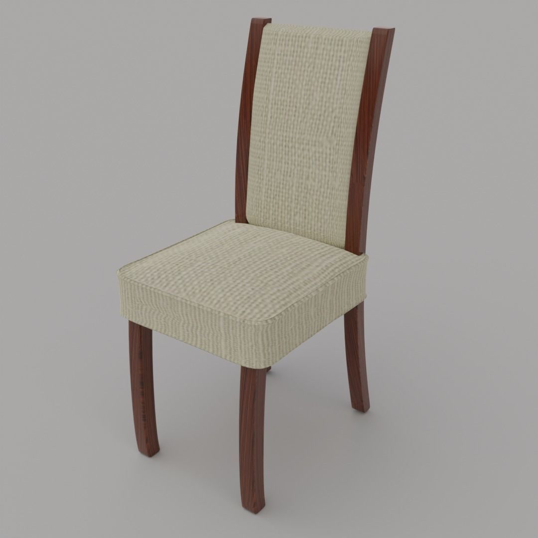 Chairs and Table 3D model_3