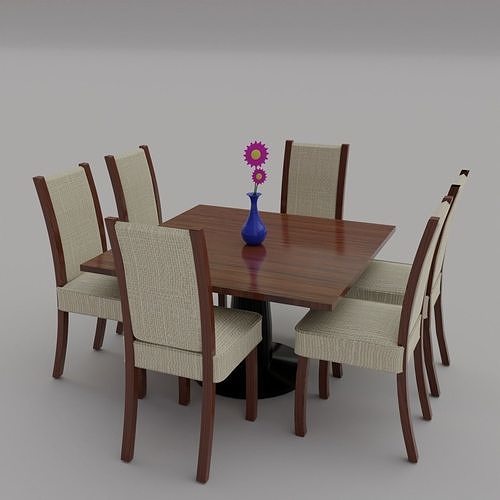 Chairs and Table 3D model
