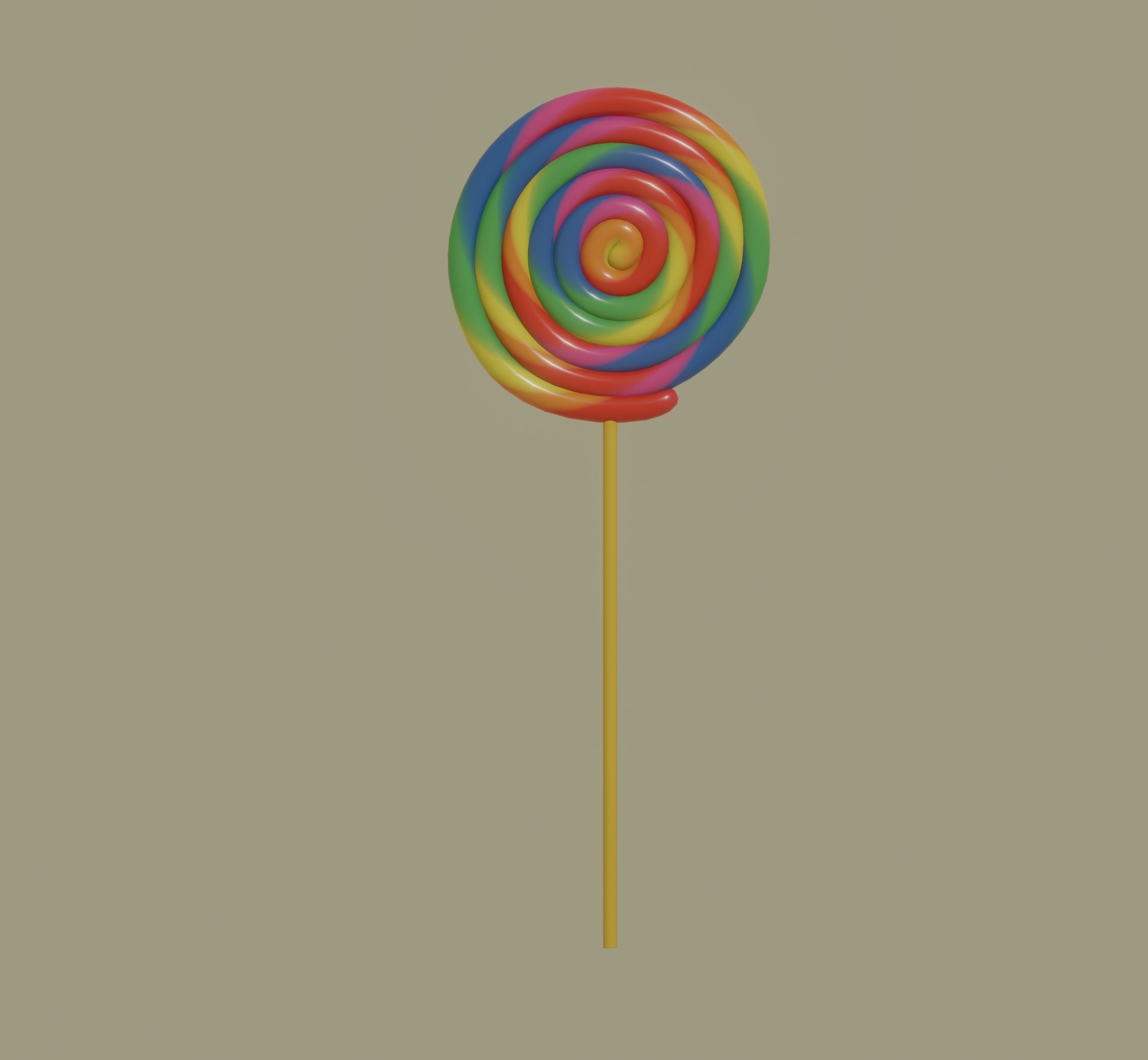 Lollipop 3D model_1