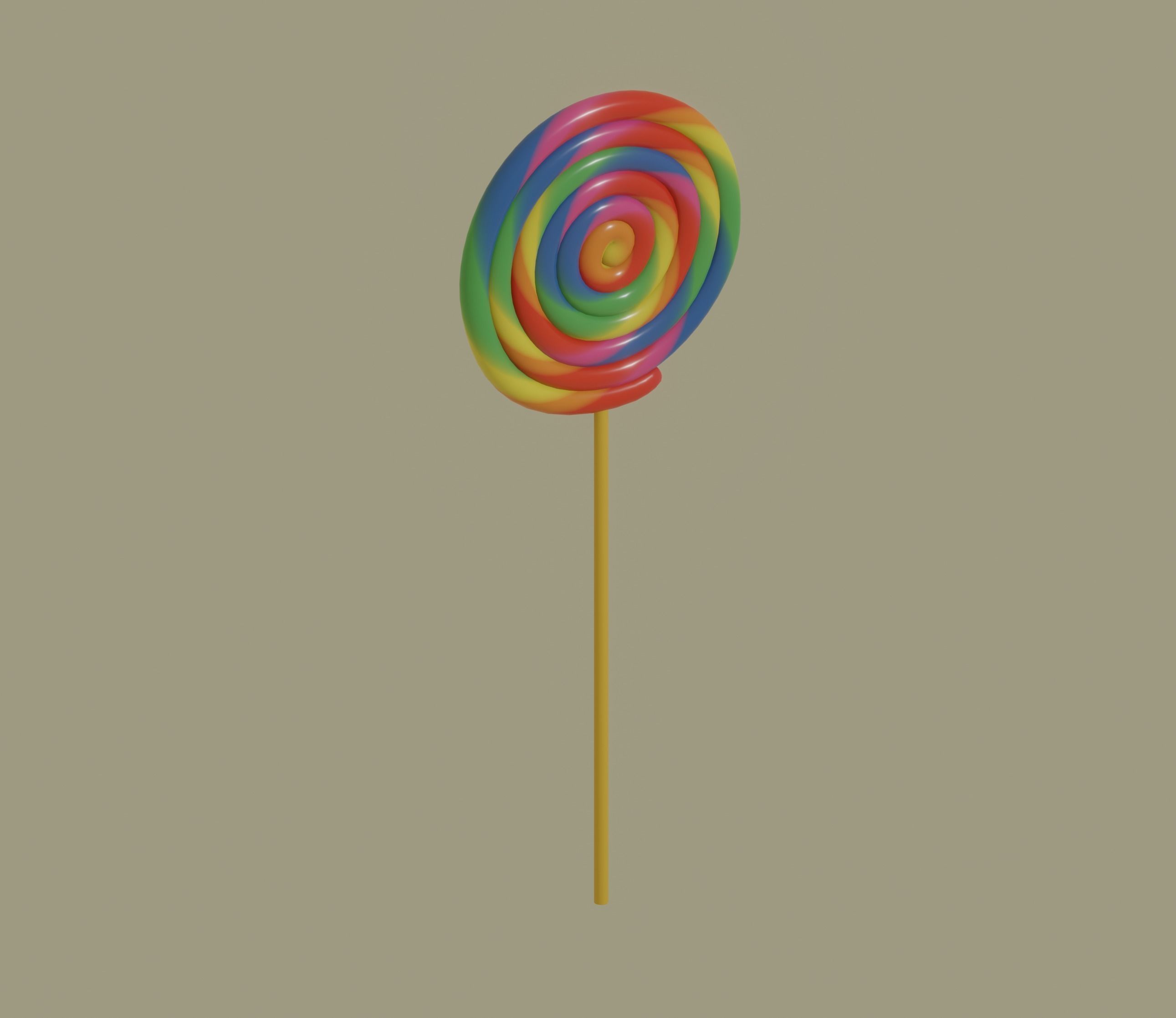 Lollipop 3D model_4