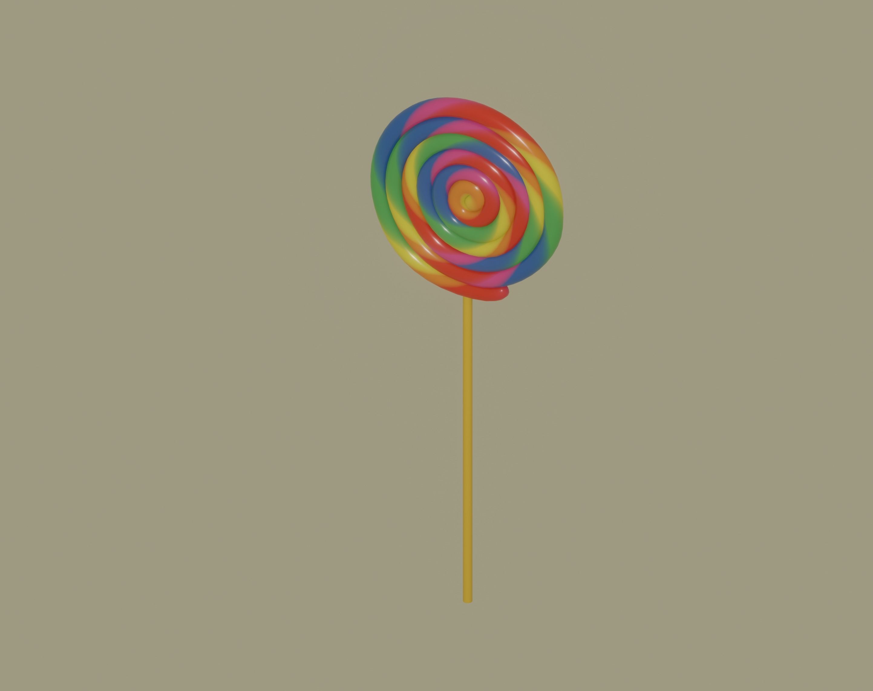 Lollipop 3D model_3