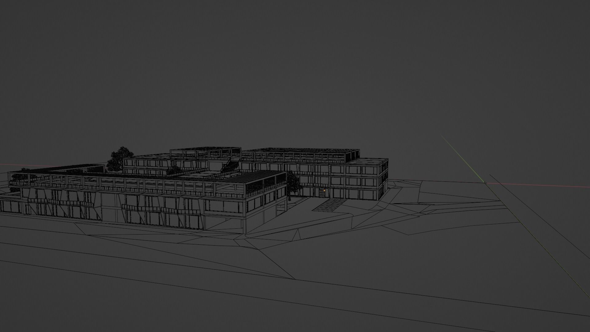 Dormitory Building 3D model_8