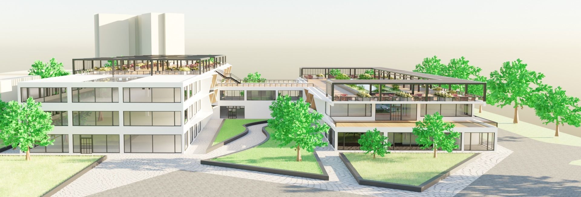 Dormitory Building 3D model_3