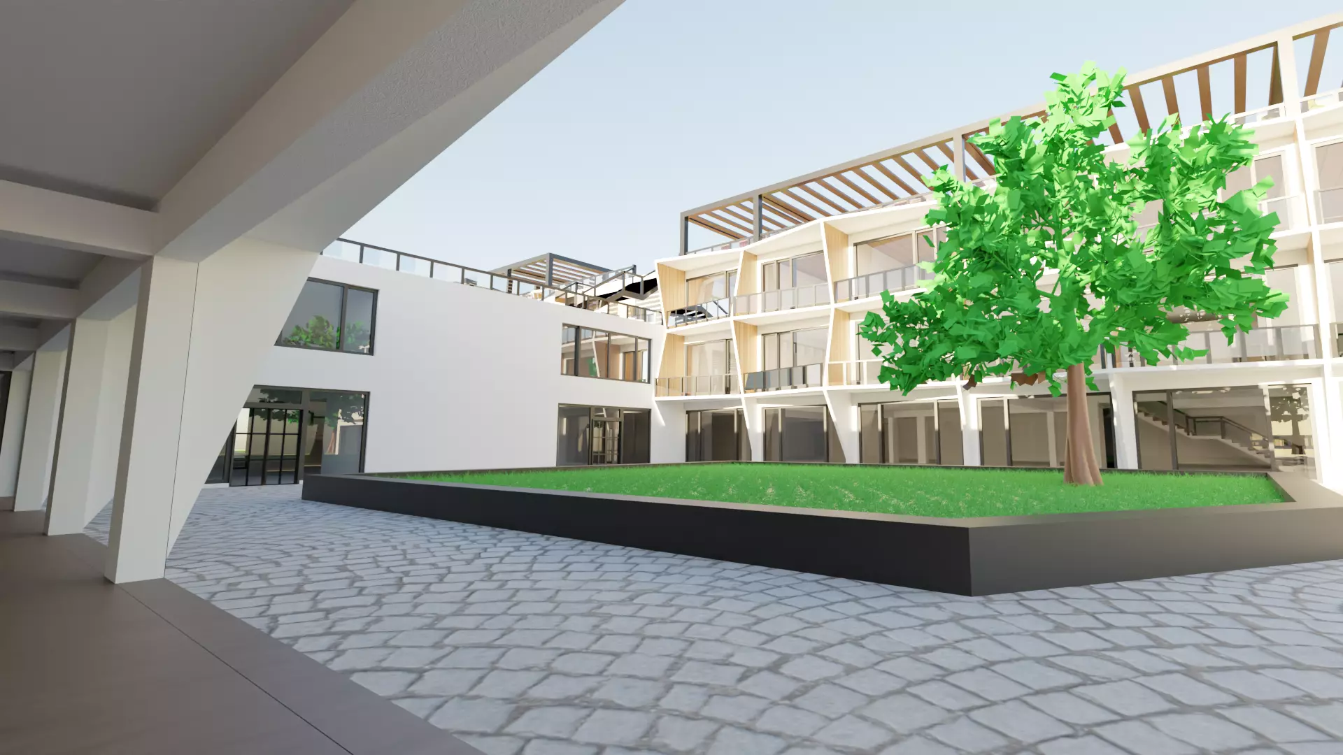 Dormitory Building 3D model_0