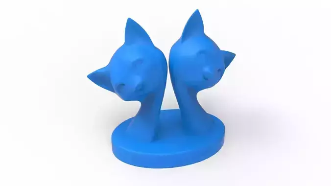 TWO CAT STATUE