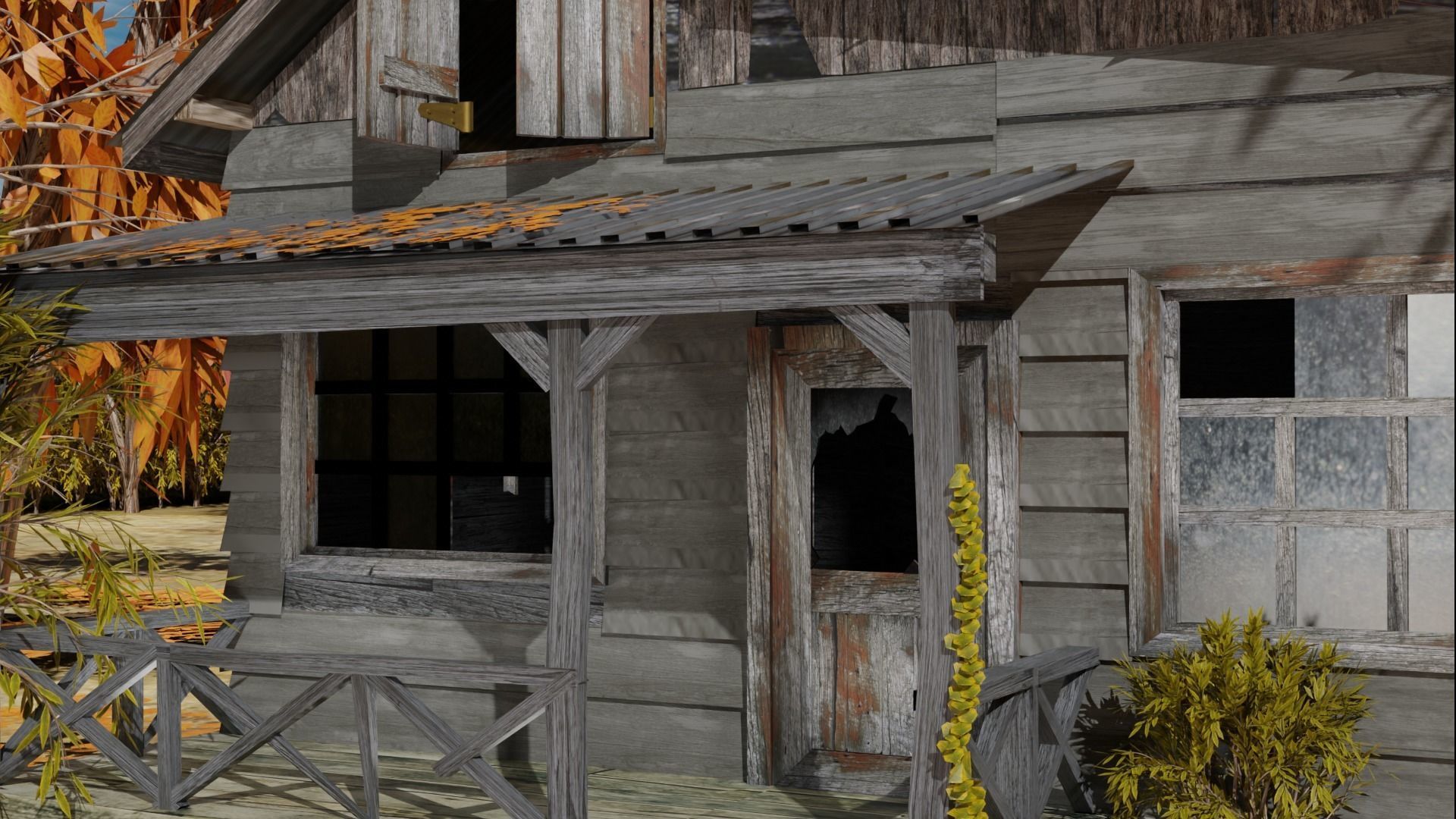 Old house exterior 3D model_3