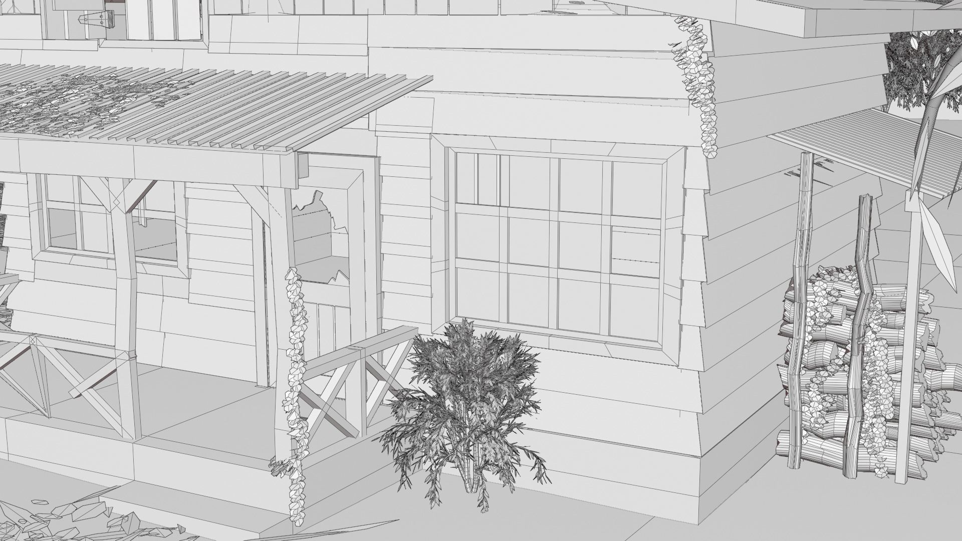 Old house exterior 3D model_10