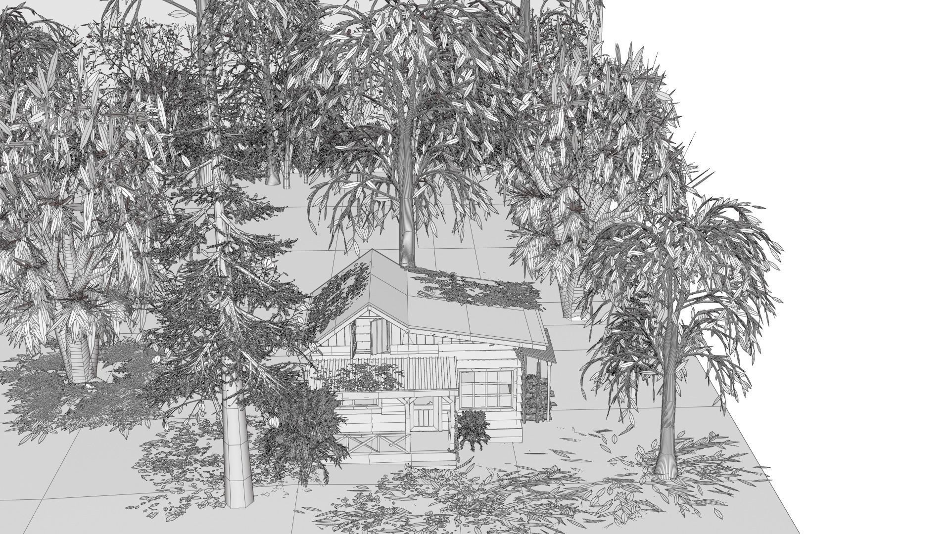 Old house exterior 3D model_5