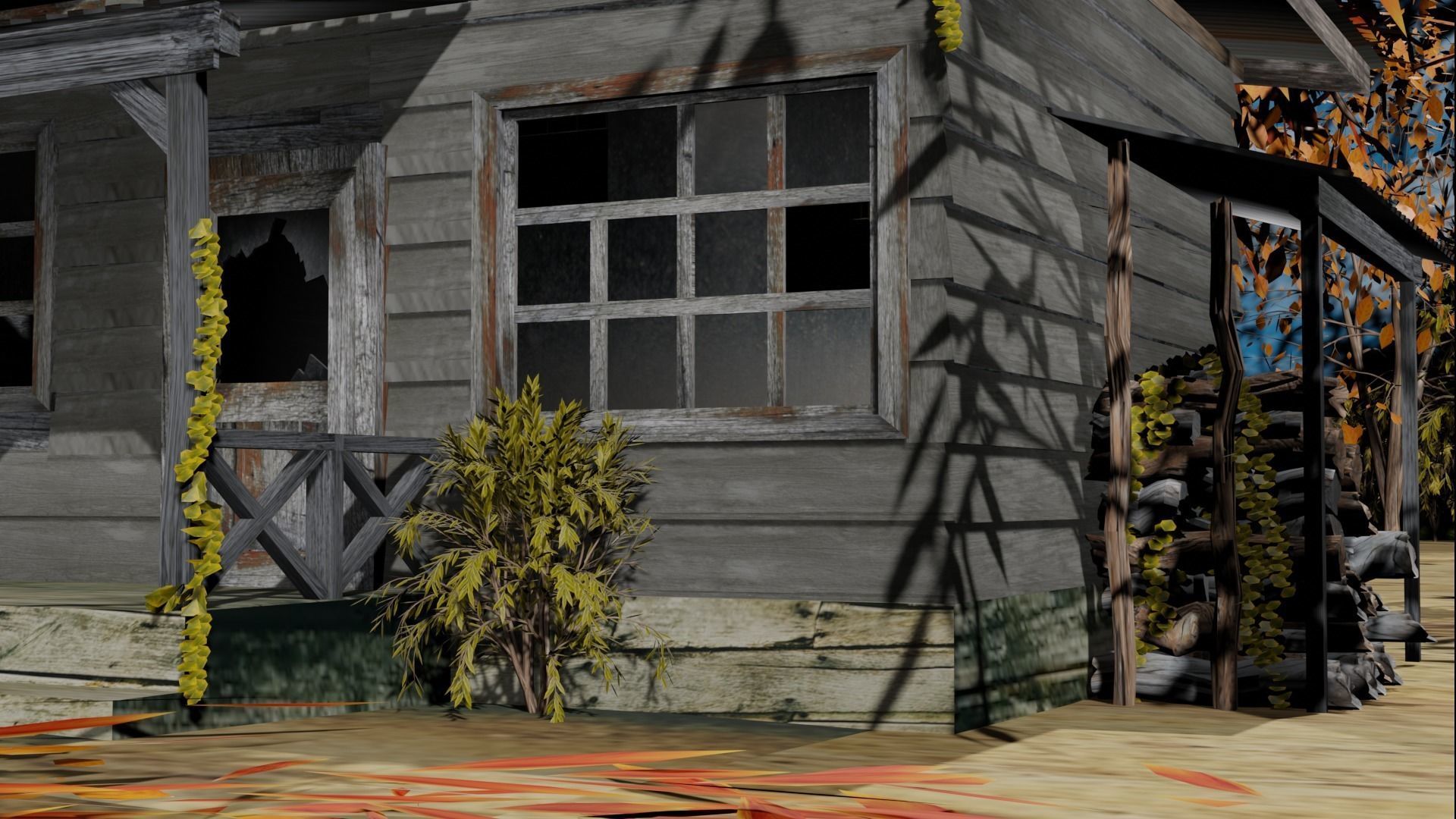 Old house exterior 3D model_2