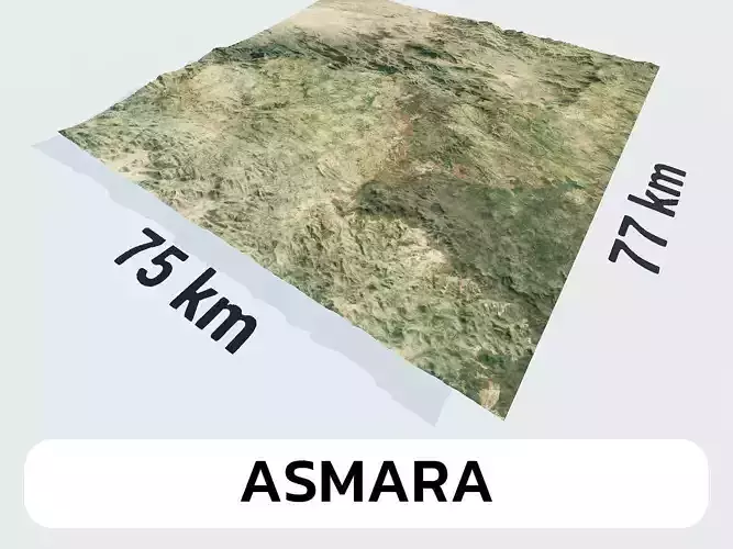 Asmara Eritrea City Landscape 3D Model