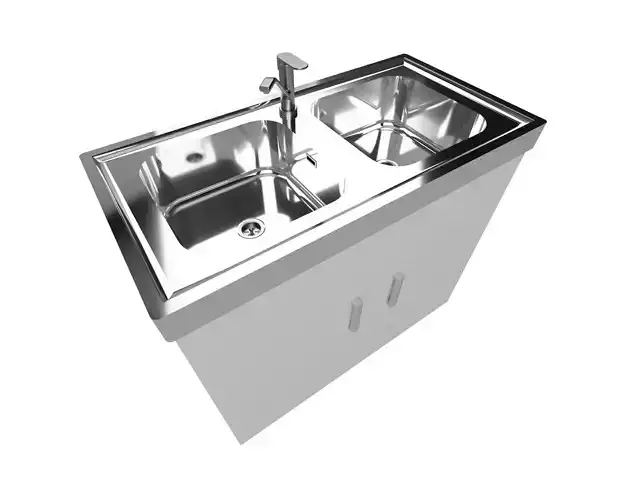 Kitchen sink with bathroom