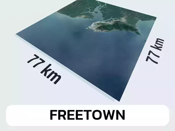 Freetown Sierra Leone City Landscape 3D Model 3D model