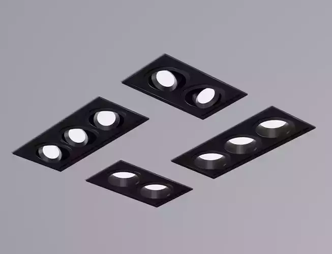 Low Poly Box Down Light