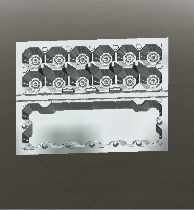 egg tray 12 pice hybrid  3D model_2