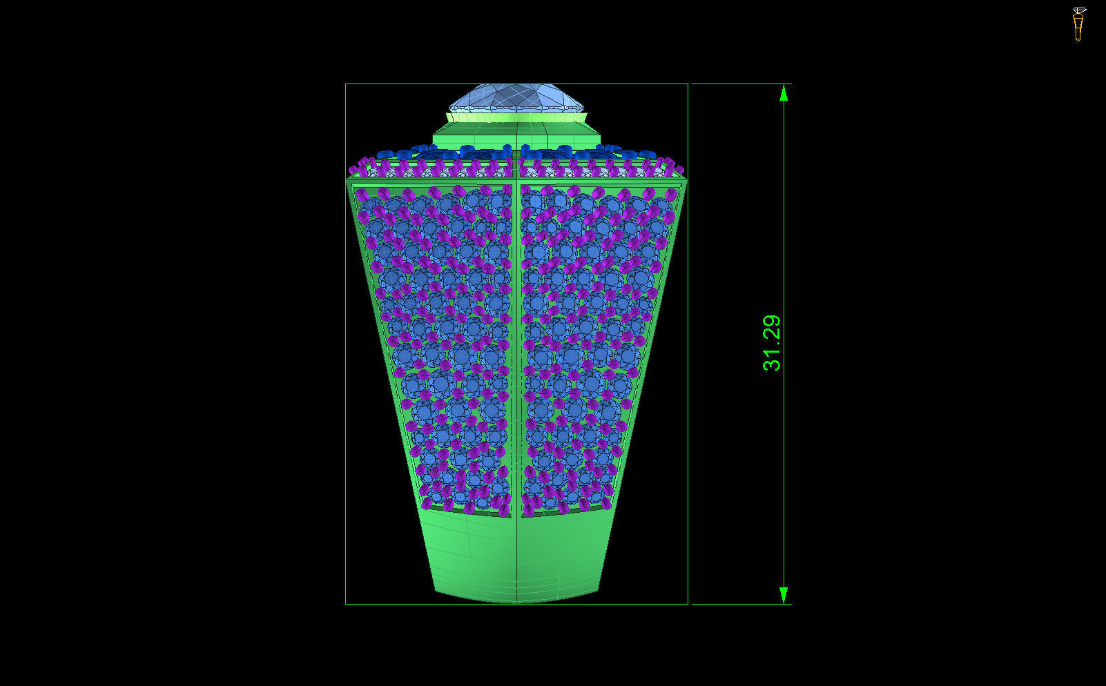Hexagonal Gem Ring for Him 3D Printable Design 3D print model_3