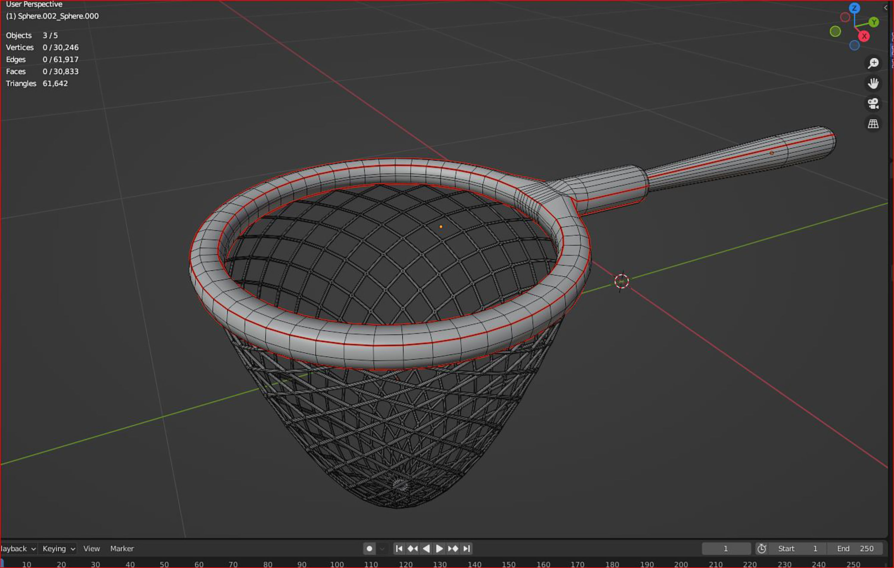 3d butterfly net icon 3D model_6