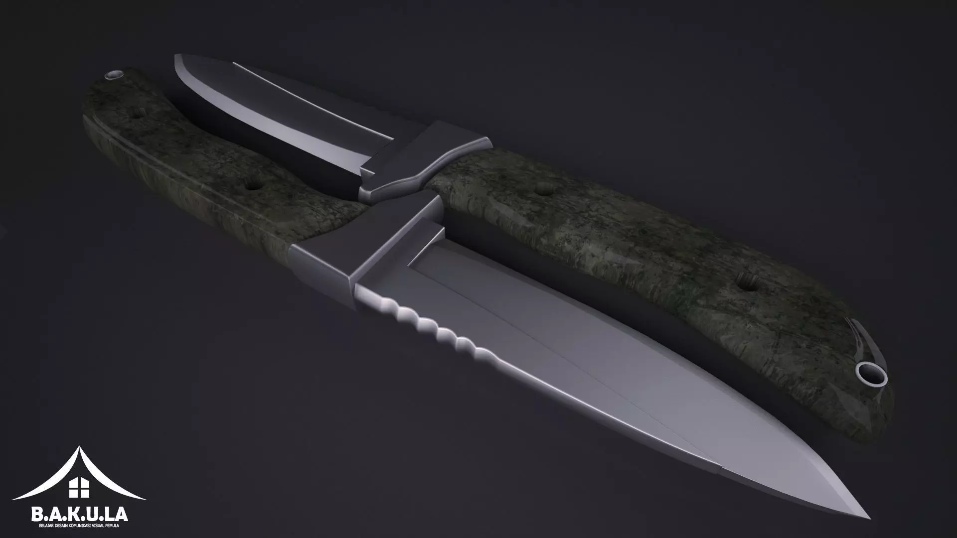 Knife two knives 3D model