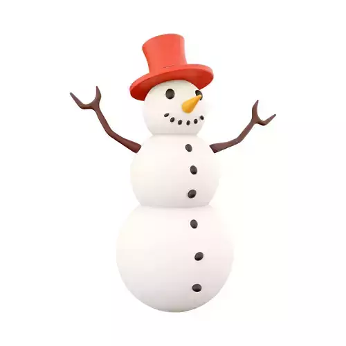 3d snowman  icon