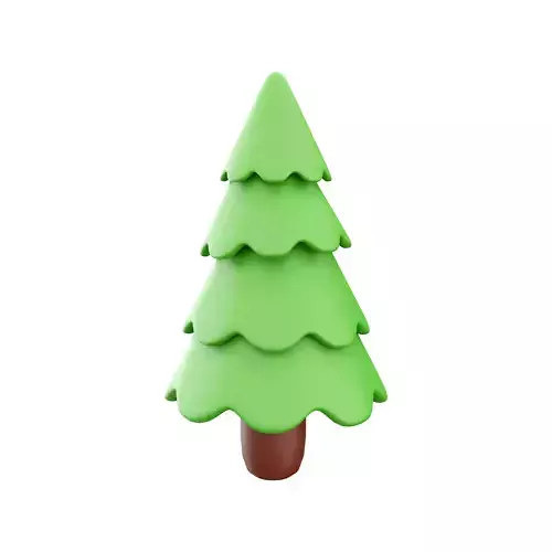 3D  Christmas tree icon