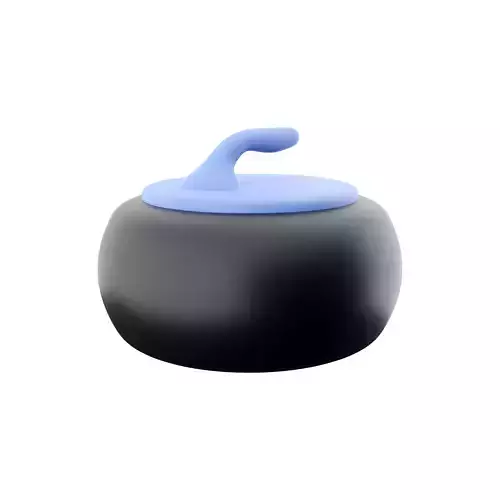 3d Curling Stone icon 3D model