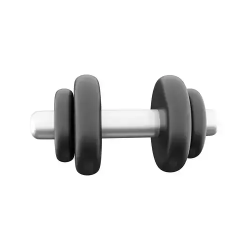 3d strength training weight lifting barbell 3d icon