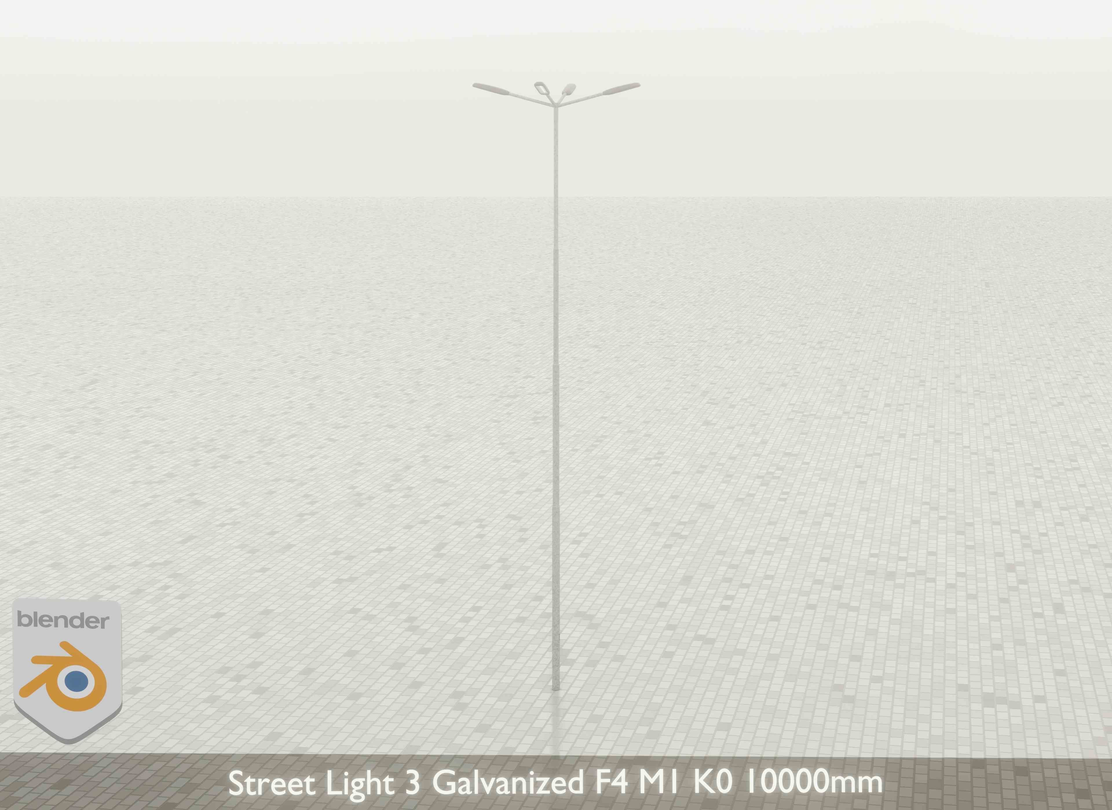 Street Light 3 Galvanized F4 M1 K0 10000 mm Low-poly 3D model_24