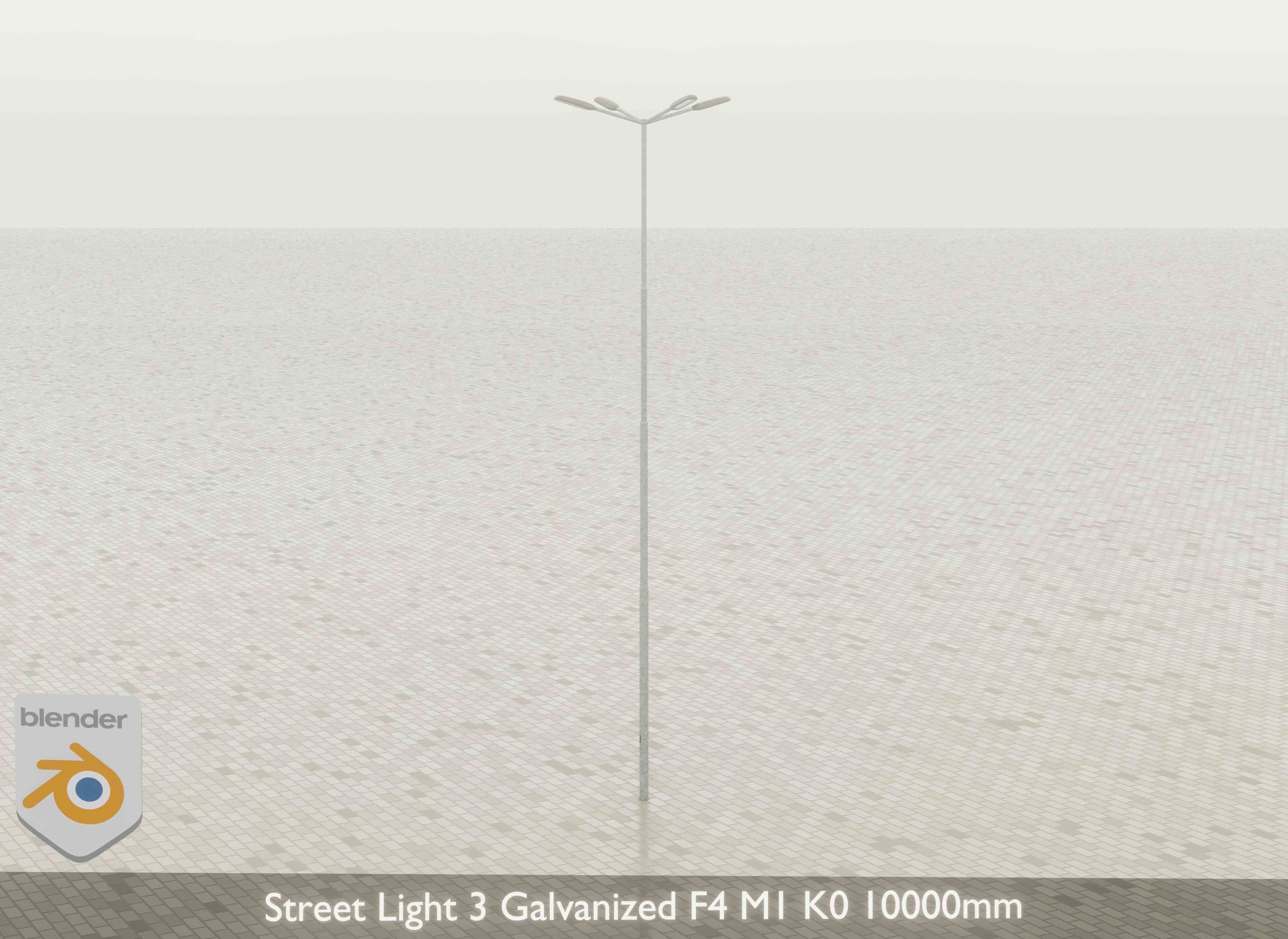 Street Light 3 Galvanized F4 M1 K0 10000 mm Low-poly 3D model_22